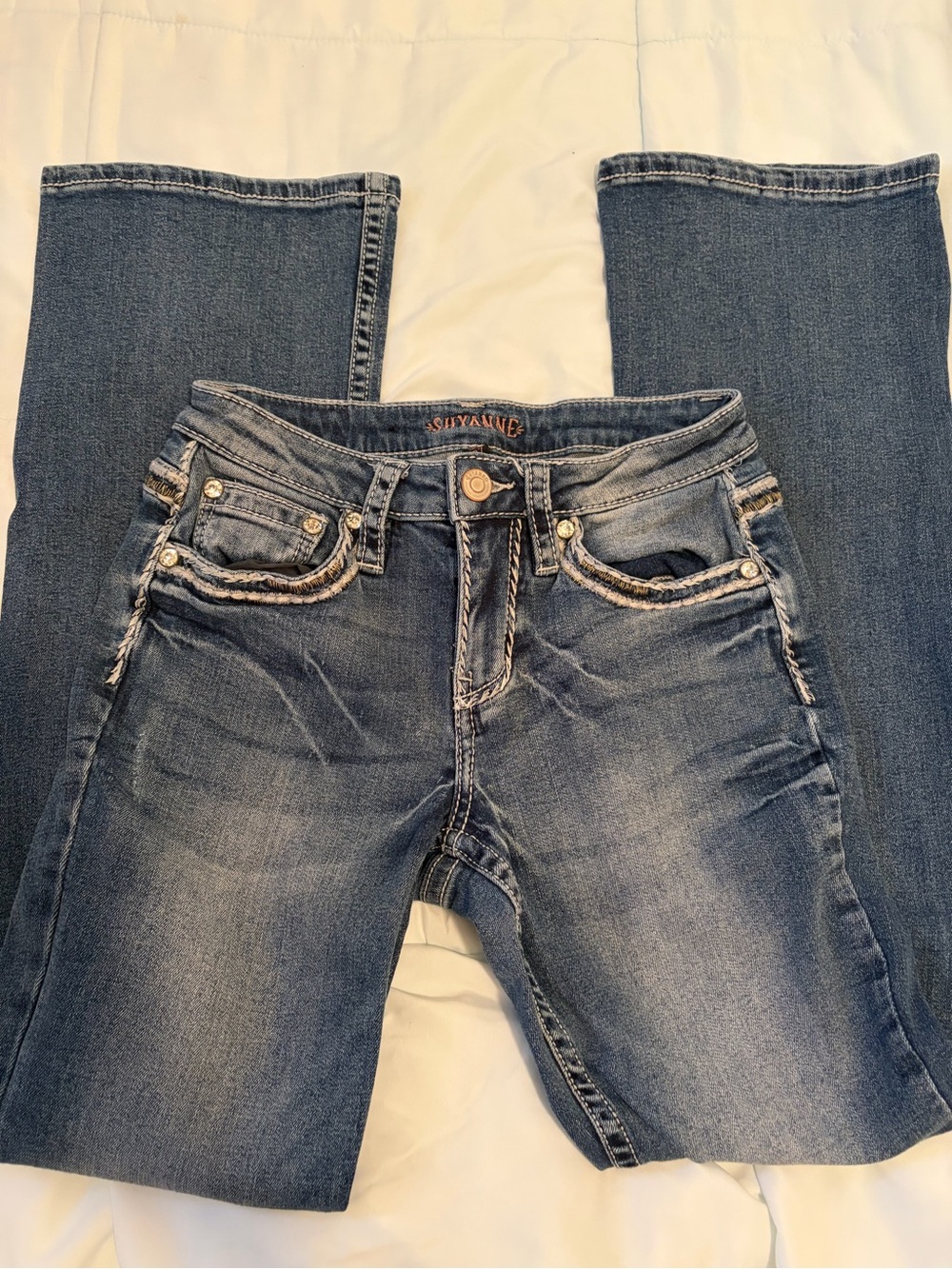 Women's Mid-Rise Blue Denim Jeans